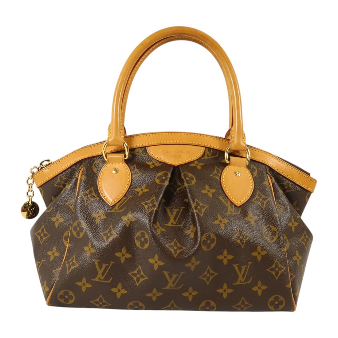 Louis Vuitton Tivoli PM Brown: Tivoli PM handbag M40143 in Monogram coated canvas with gold hardware; includes storage bags; 28.5 x 21.5 x 13 cm.