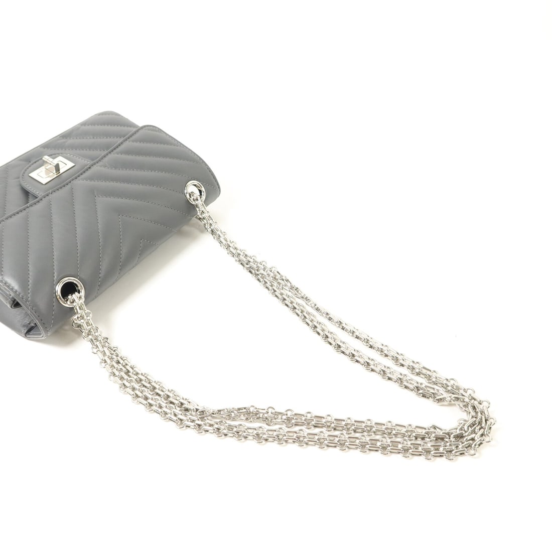 Chanel Mini 2.55 Grey - 9