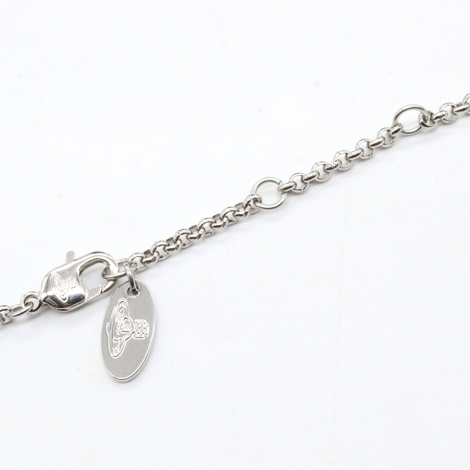 Vivienne Brass Silver Necklace - 4