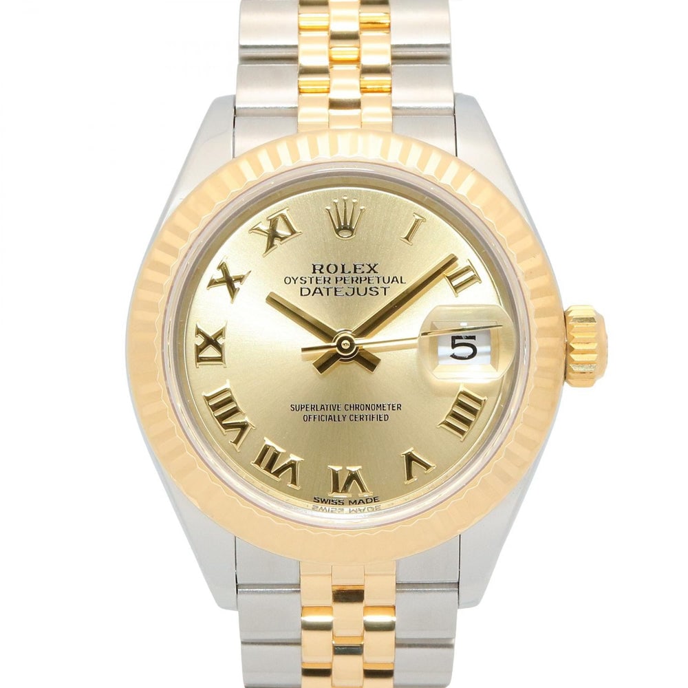 Rolex Lady-Datejust 279173 Auto: Gold and yellow gold automatic watch in 18K yellow gold and stainless steel. Includes warranty. 28mm case, 15.5cm wrist.