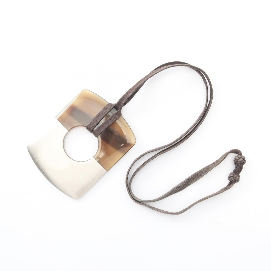 Hermes Dalva Necklace Brown Silver - 3