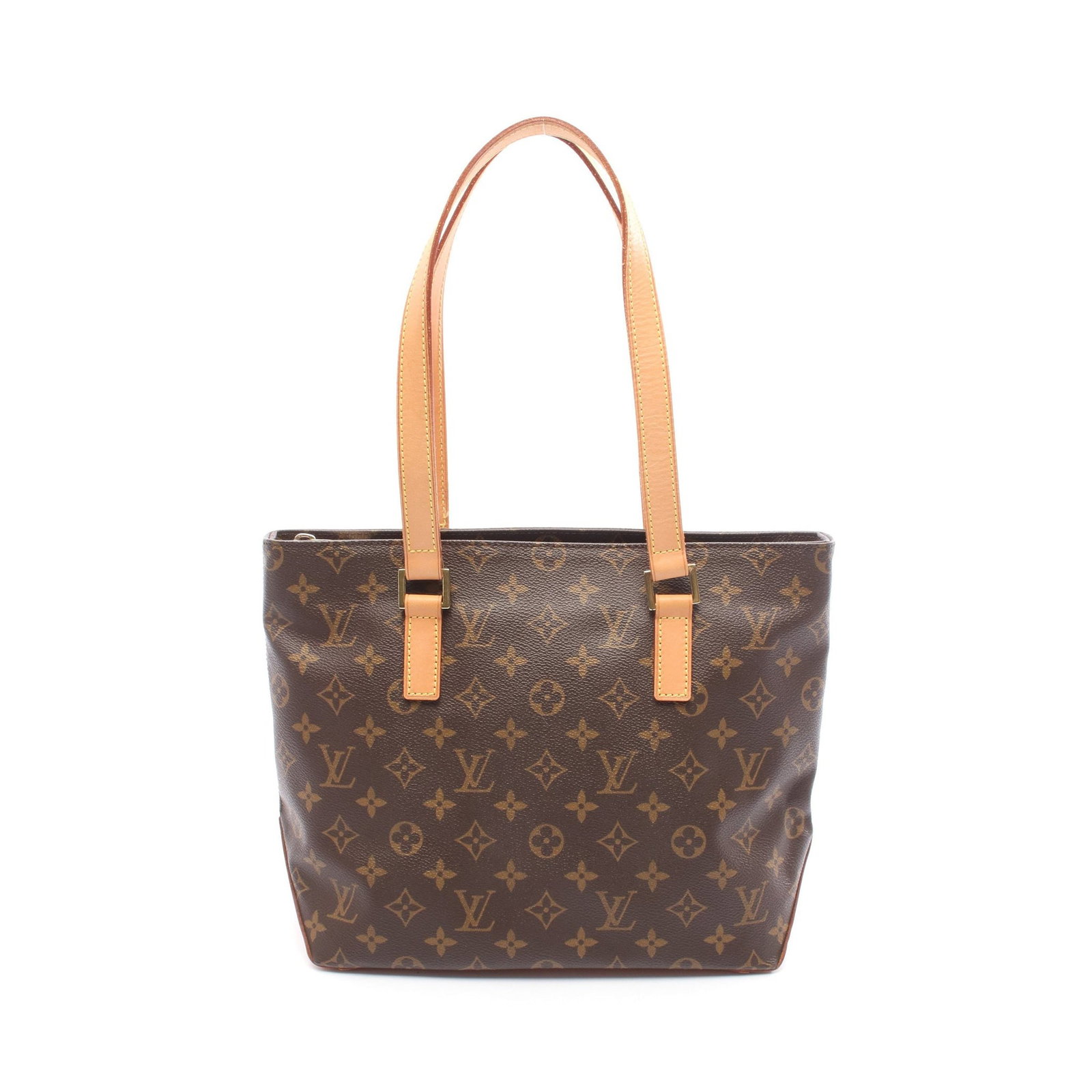 Louis Vuitton Cabas Piano Monogram: Cabas Piano shoulder bag in brown Monogram canvas. Size 27 x 24.5 x 12 cm.