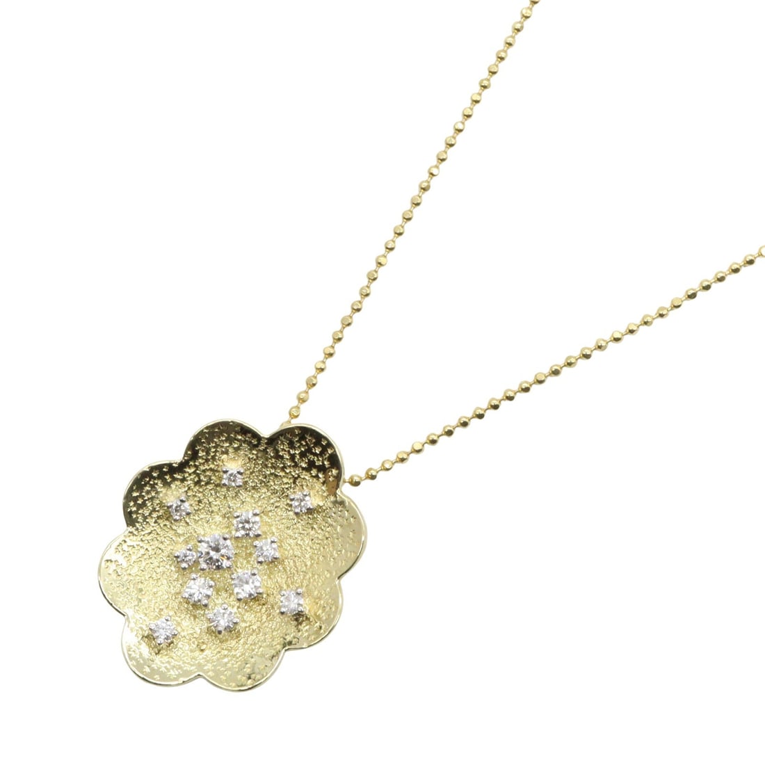 Tasaki Flower Diamond Necklace YG: Flower diamond necklace in K18 yellow gold.