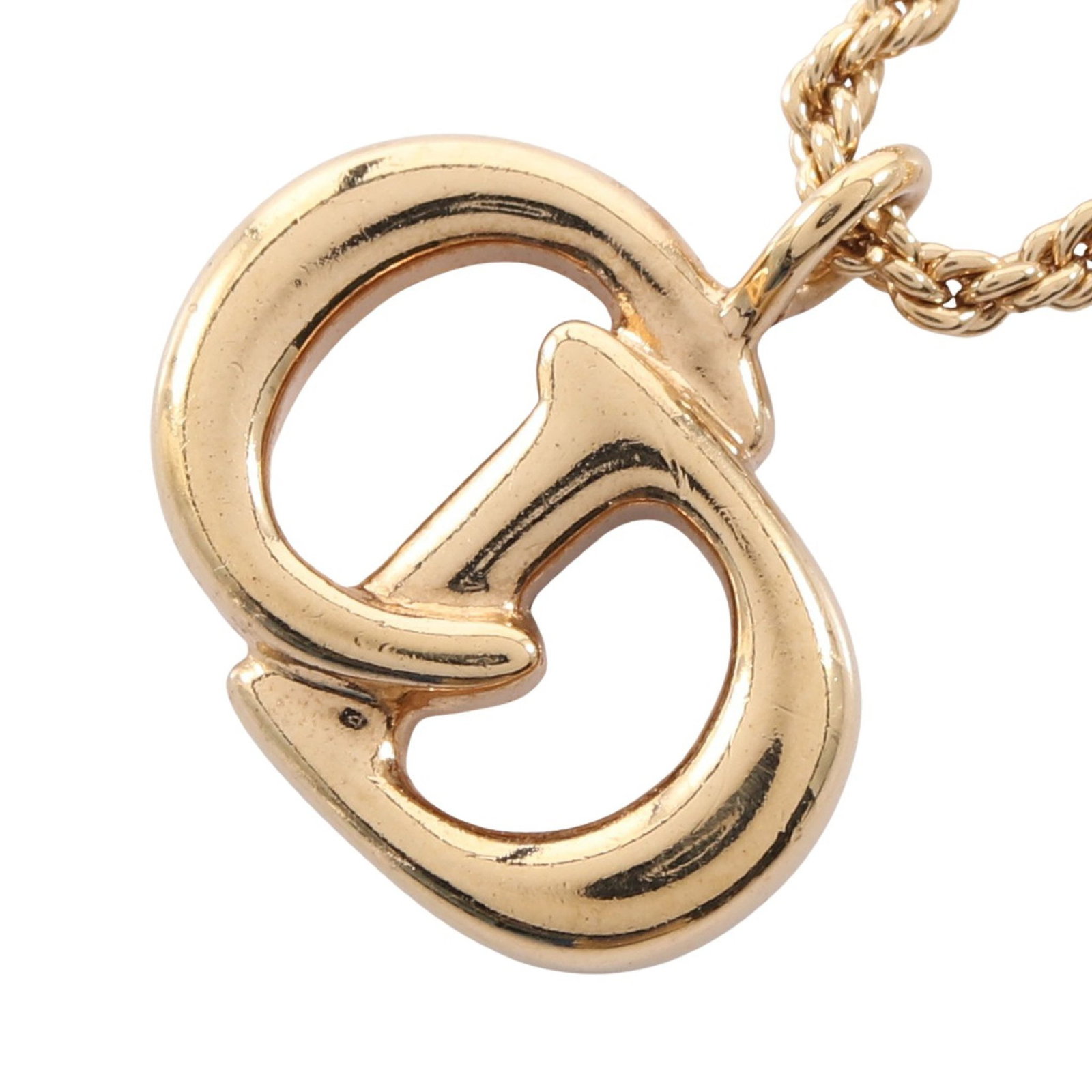 Dior CD Logo GP Gold Necklace: CD logo necklace in gold plated finish.