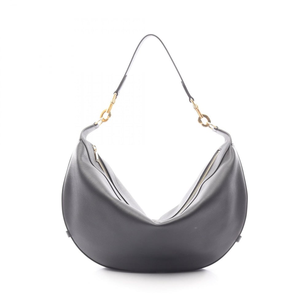 Celine Medium Lelandre Bag: Black leather shoulder bag.