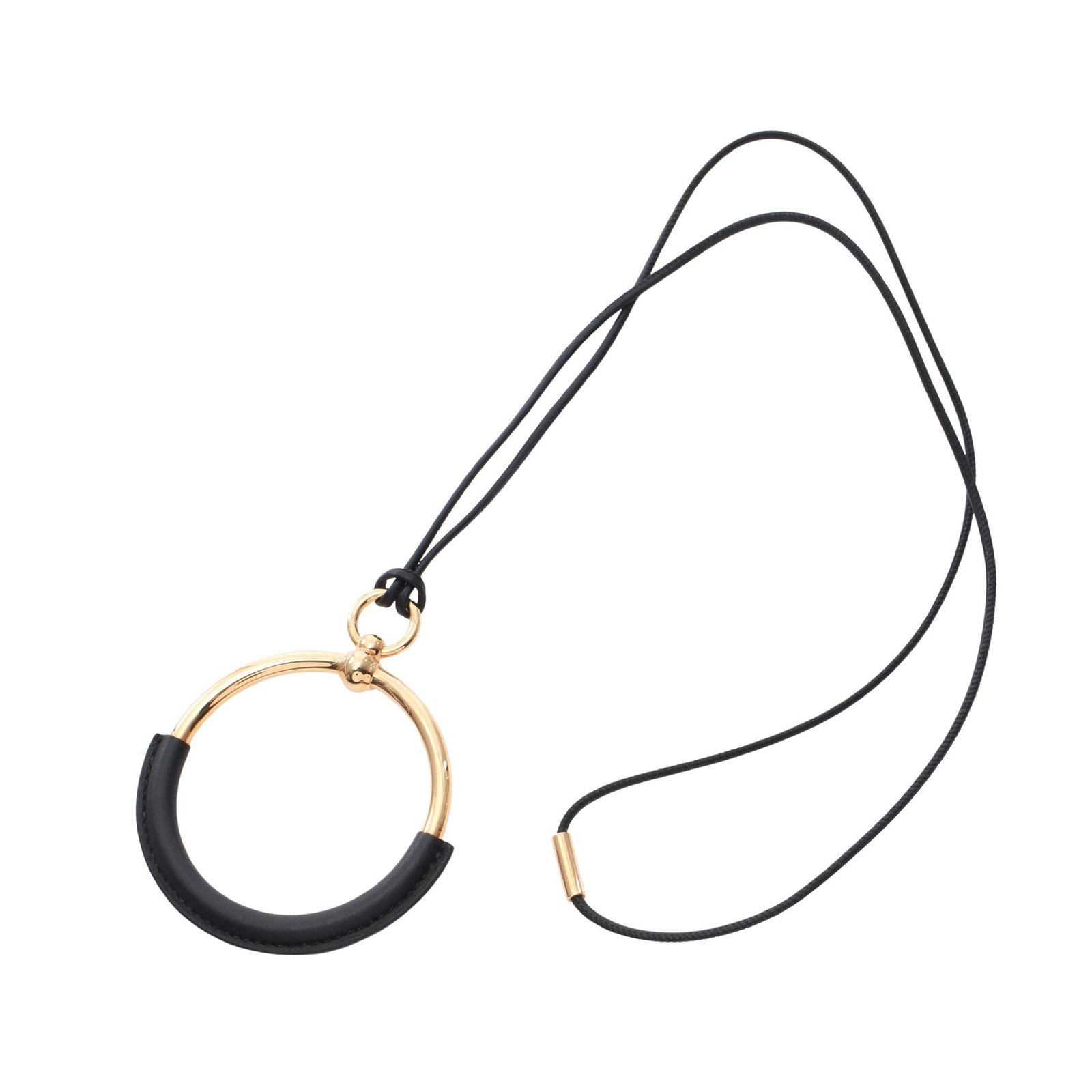 Hermes Loop Gran Necklace Gold Black - 2