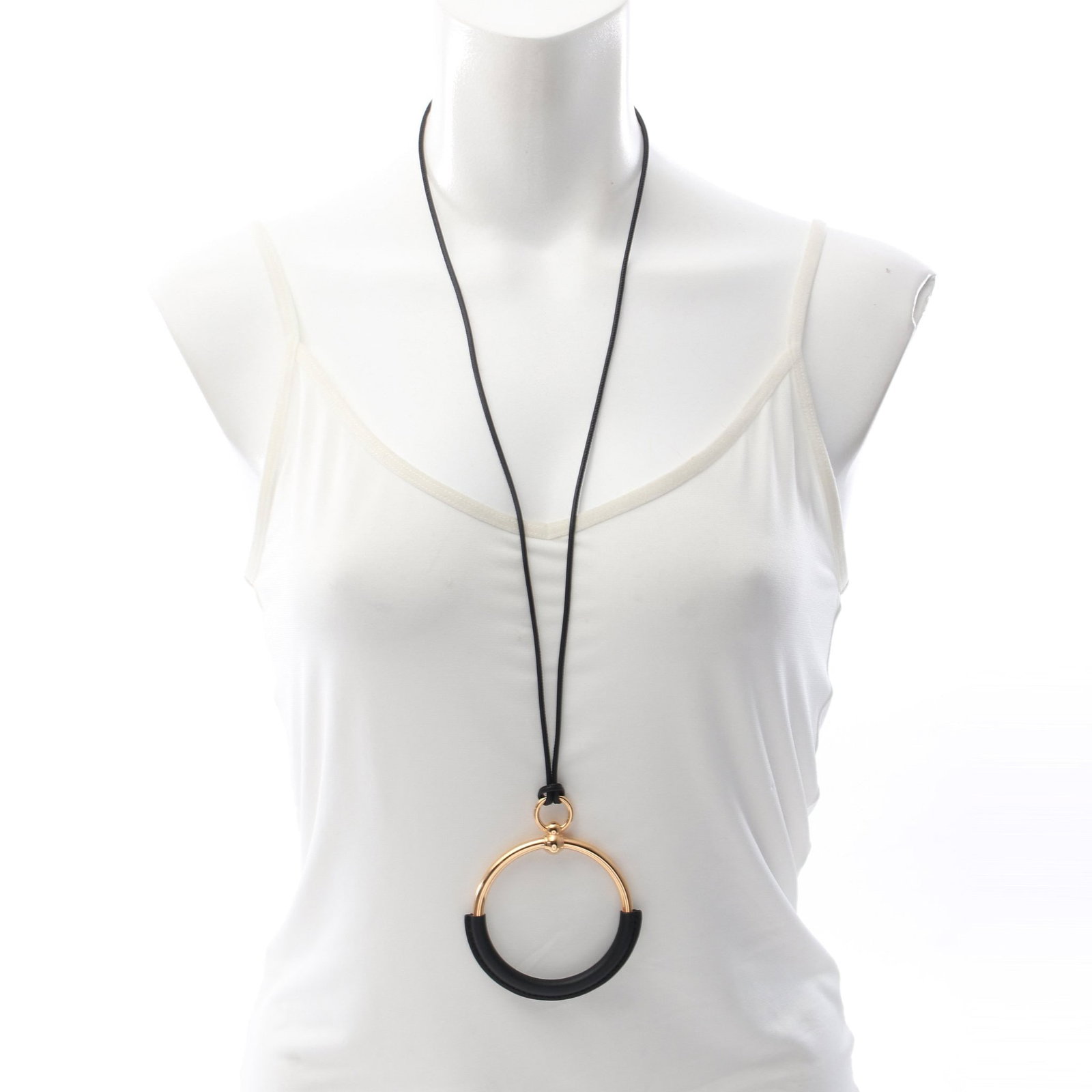 Hermes Loop Gran Necklace Gold Black - 4