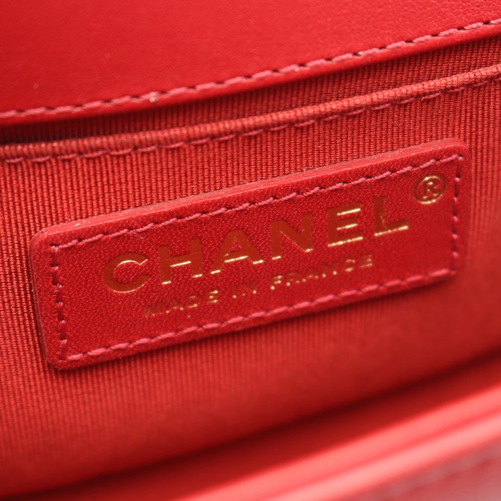 Chanel Boy Small Red - 4
