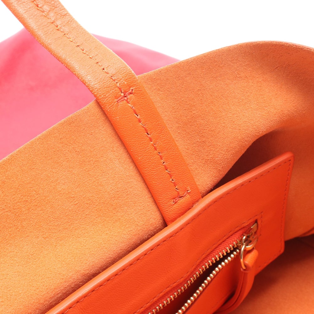 Celine Horizontal Cabas Orange Red - 10