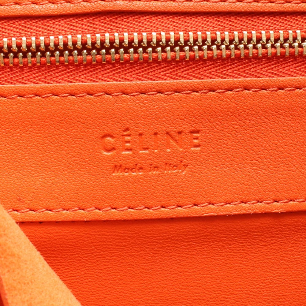 Celine Horizontal Cabas Orange Red - 4