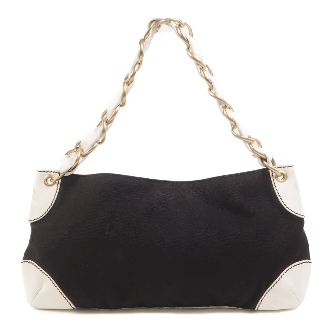 Chanel Chain Shoulder Black White - 2
