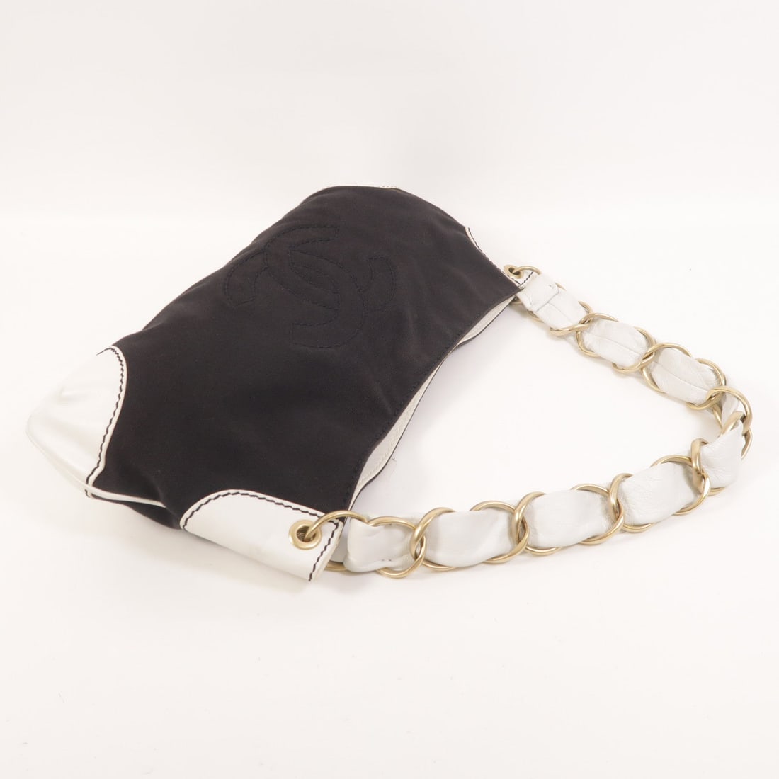 Chanel Chain Shoulder Black White - 8