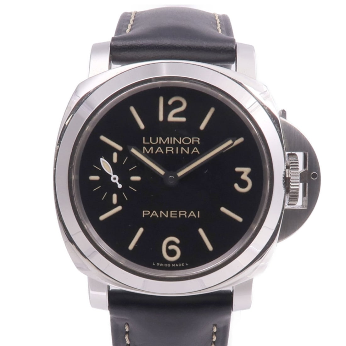 Panerai Luminor Marina PAM00367 Manual: Manual Luminor Marina PAM00367 in stainless steel with black dial. Case 44mm. Wrist 15-19.5cm. Band width 22mm. Includes storage box and guarantee.