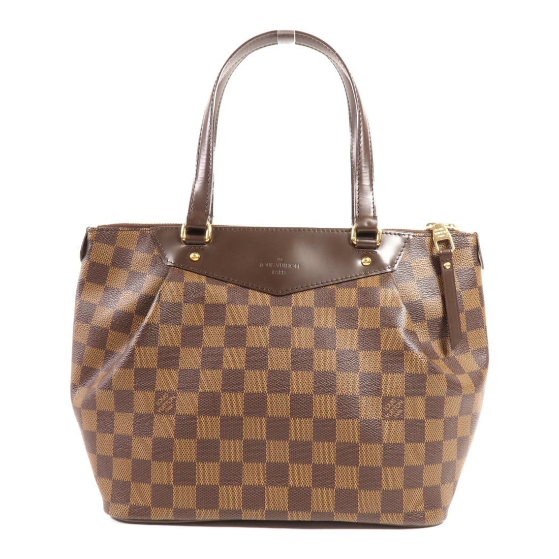 Louis Vuitton Westminster PM: Westminster PM shoulder bag in brown Damier canvas. Size 25 to 32 x 22.5 x 14 cm.