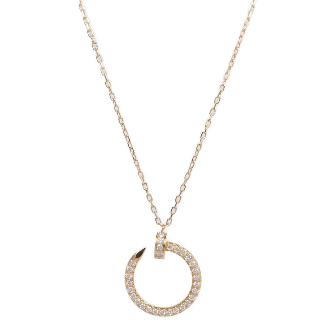 Cartier Juste Un Clou Necklace: Juste Un Clou necklace in 18K yellow gold with diamond.