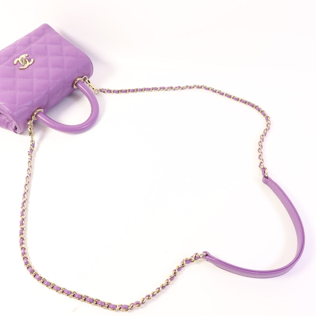 Chanel Mini Coco Handle Purple - 5