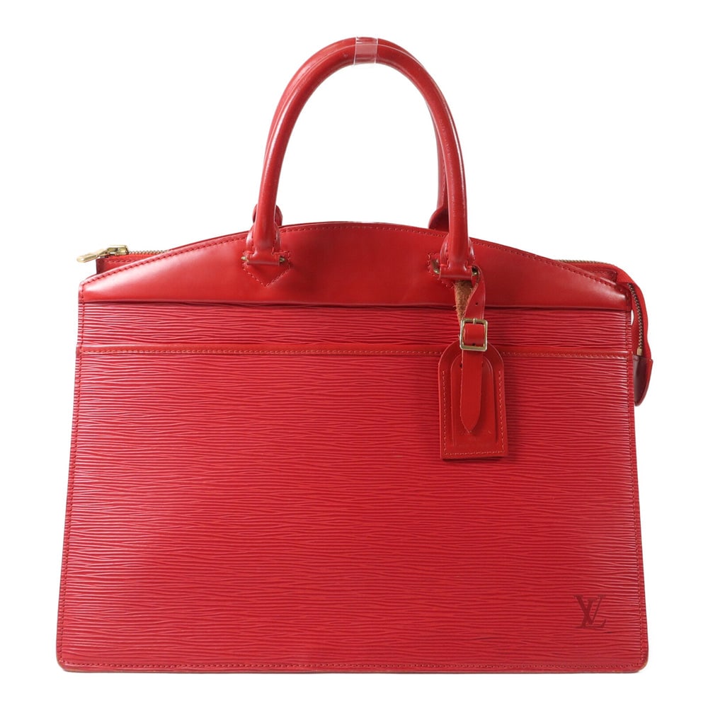 Louis Vuitton Epi Riviera M48187 Red: Epi Riviera handbag M48187 in red Epi calfskin. Includes name tag. Size 36 x 23 x 17 cm. Handle 32.5 cm.