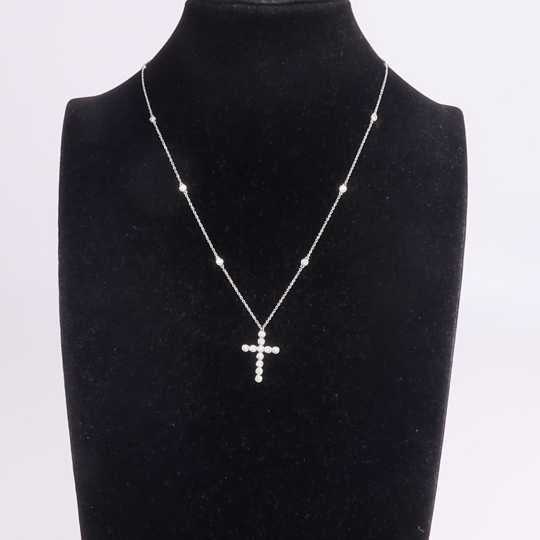 Tiffany Bezel Cross Diamond PT950 - 8