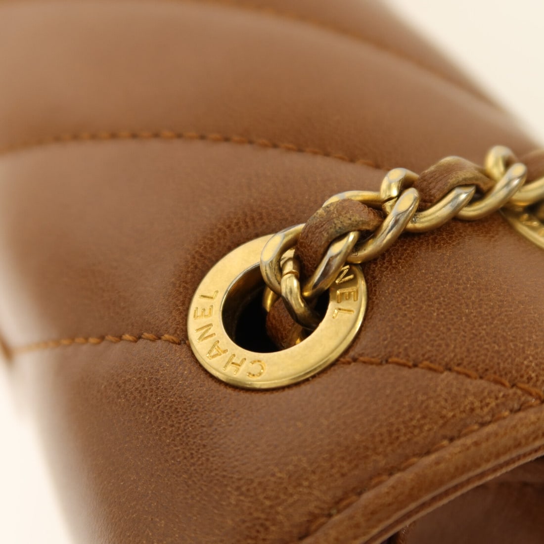 Chanel Chain Shoulder Bag Brown - 12