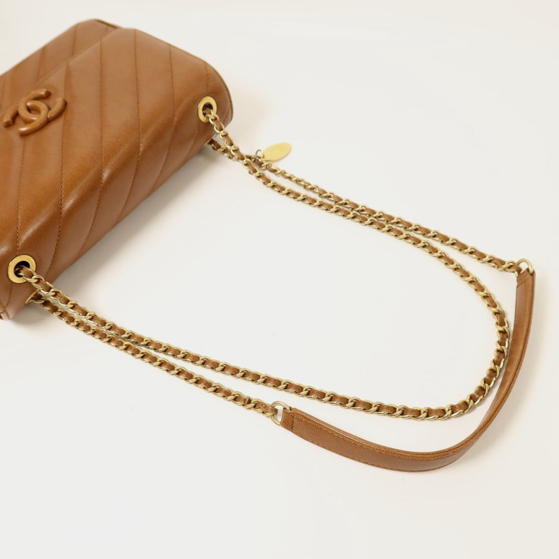 Chanel Chain Shoulder Bag Brown - 8