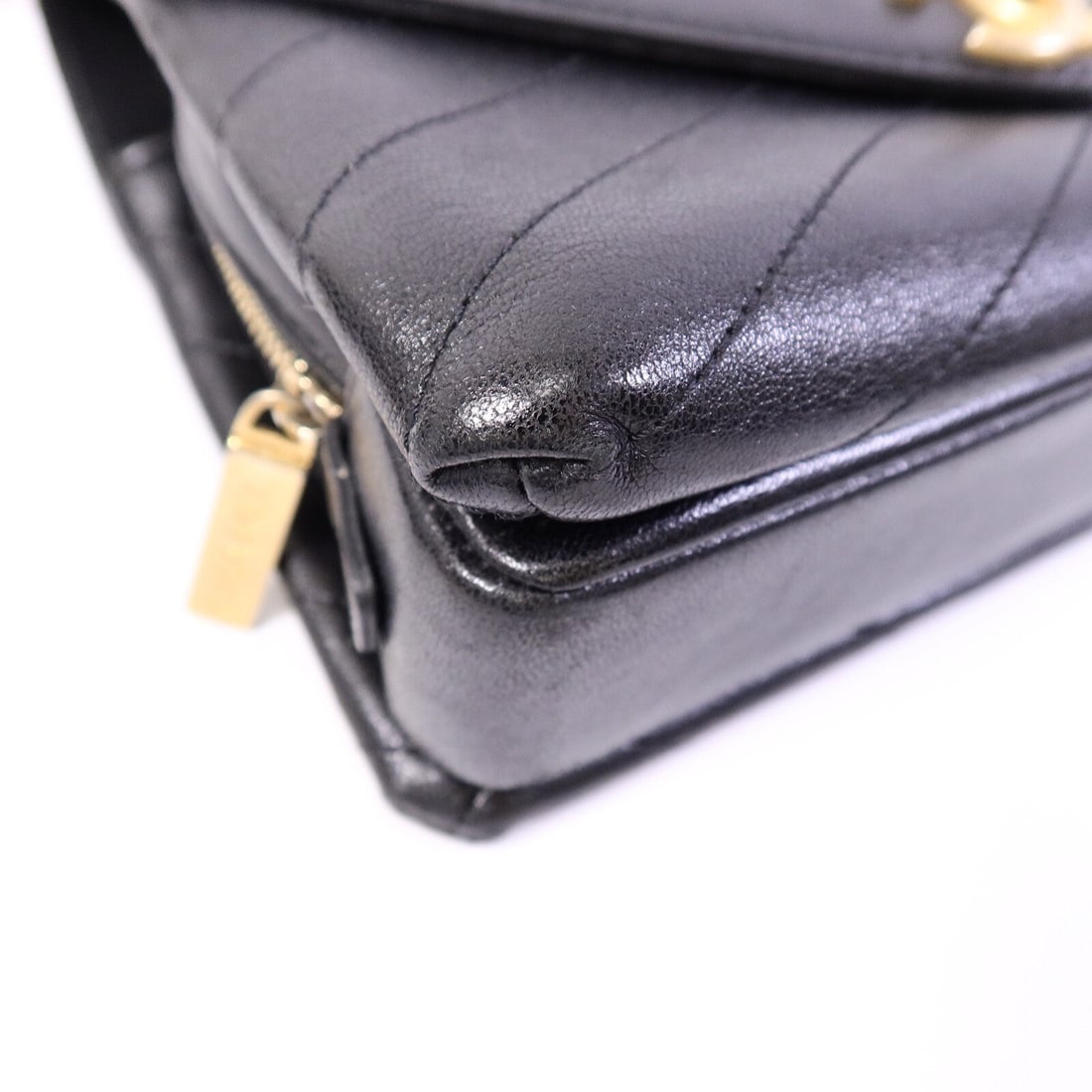 Chanel Chain Shoulder Bag Black - 12