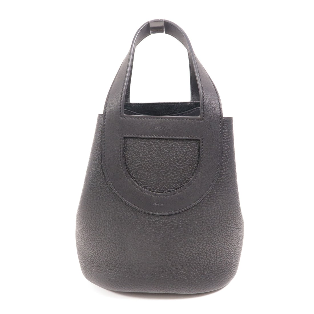 Hermes In The Loop 18 Noir: Noir Taurillon Clemence leather handbag with gold-tone hardware.