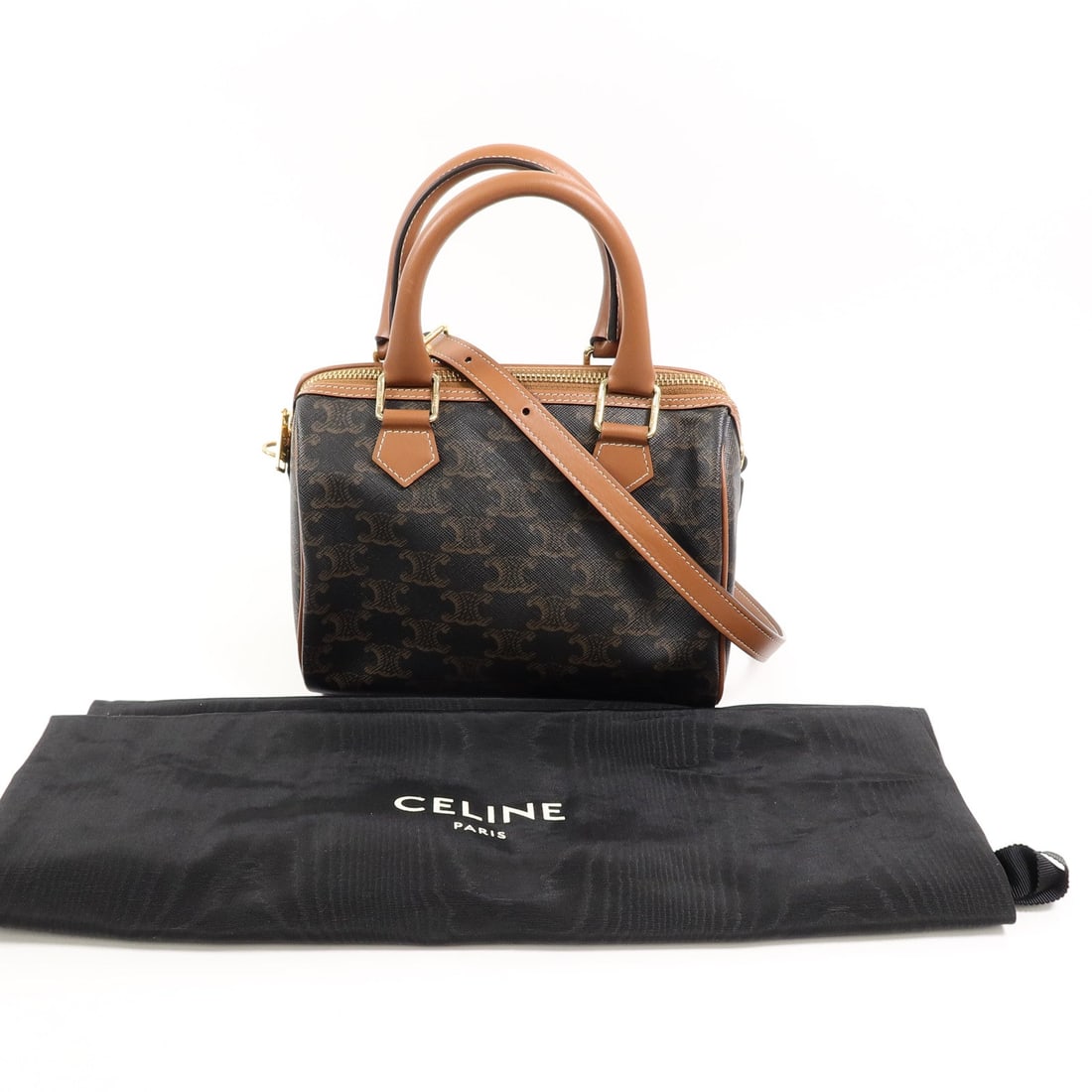 Celine Boston Small 2 Way Brown - 10