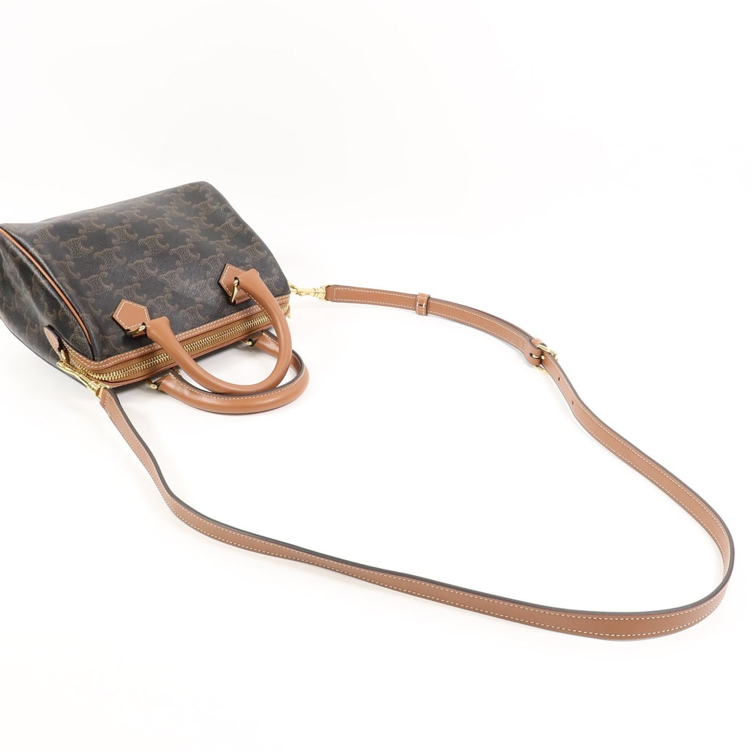 Celine Boston Small 2 Way Brown - 9