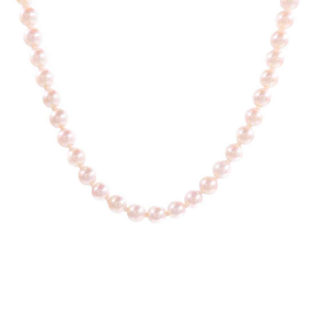 Pearl Necklace Silver: Pearl necklace in silver.
