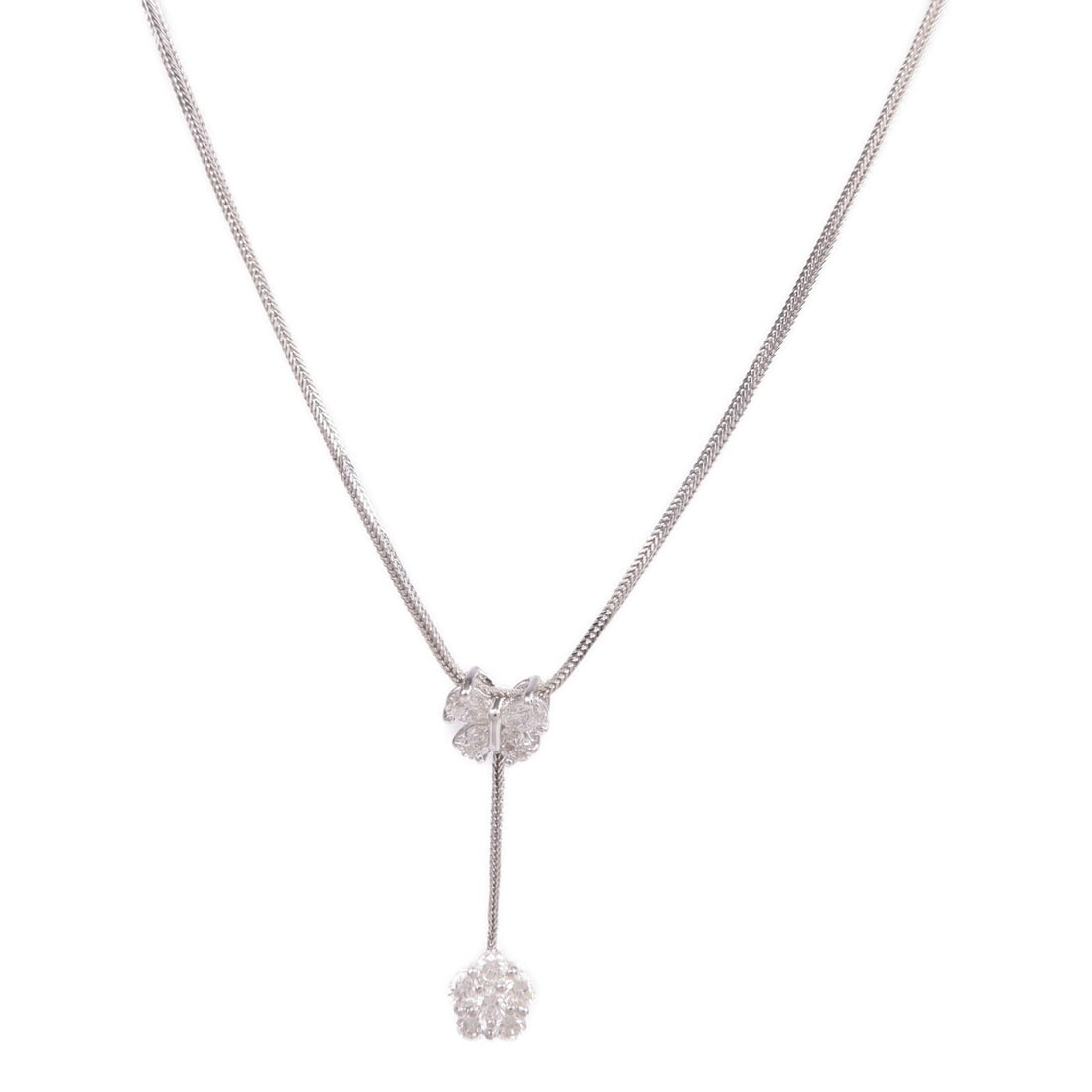 Diamond Necklace 18K White Gold: Diamond necklace in 18K white gold.