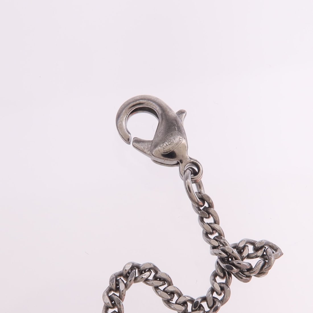 Chanel CC Silver Black Necklace - 7