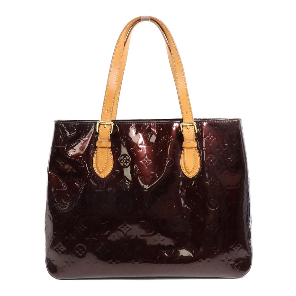 Louis Vuitton Brentwood Vernis Red: Brentwood tote bag M91994 in burgundy Monogram Vernis calfskin. Size 39 x 32 x 14 cm.