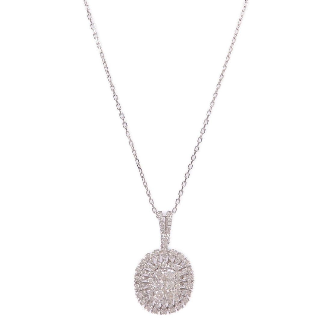 Diamond Necklace 18K White Gold: Diamond necklace in 18K white gold.