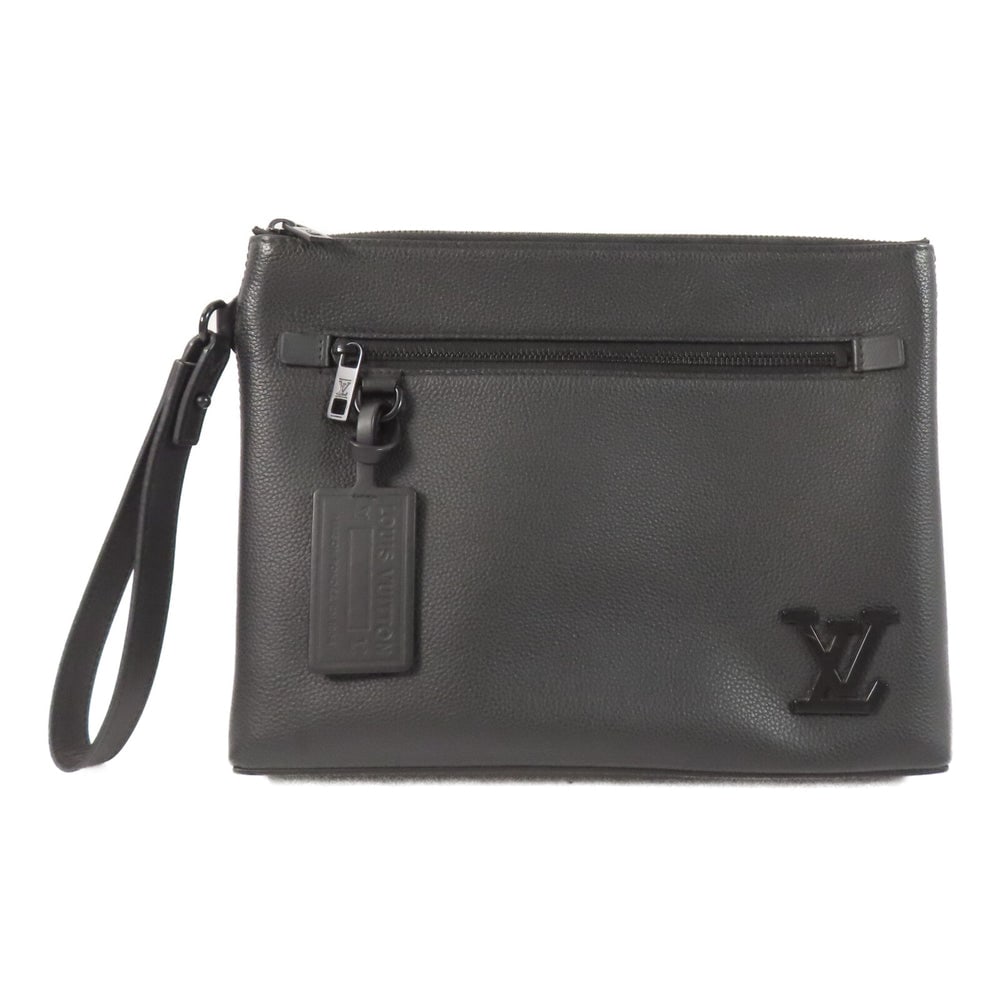 Louis Vuitton Aerogram Clutch Black: Aerogram Take Off clutch bag M69837 in black calfskin. Includes brand tag. Size 29 x 22 x 5 cm.