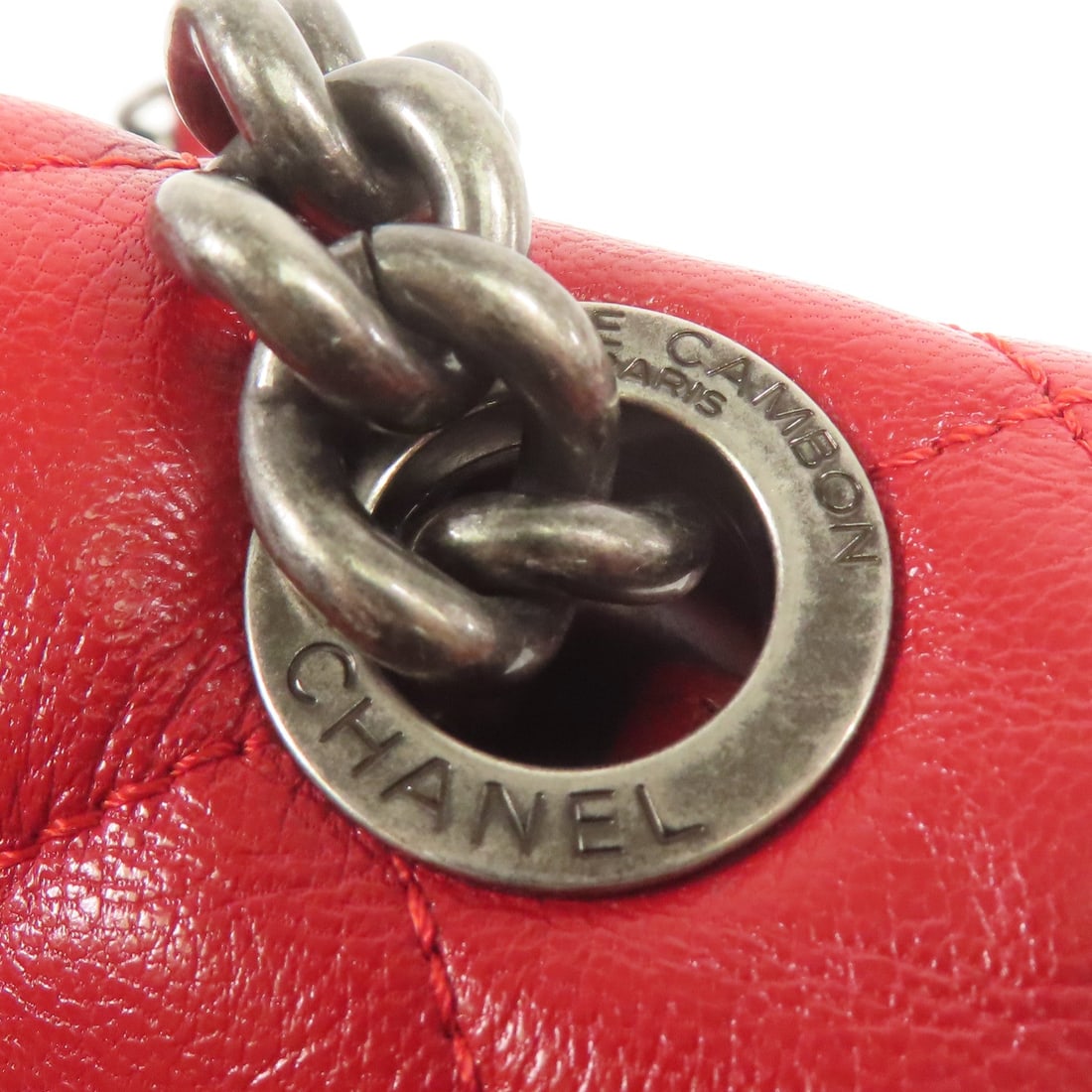 Chanel Chain Shoulder Bag Red - 10