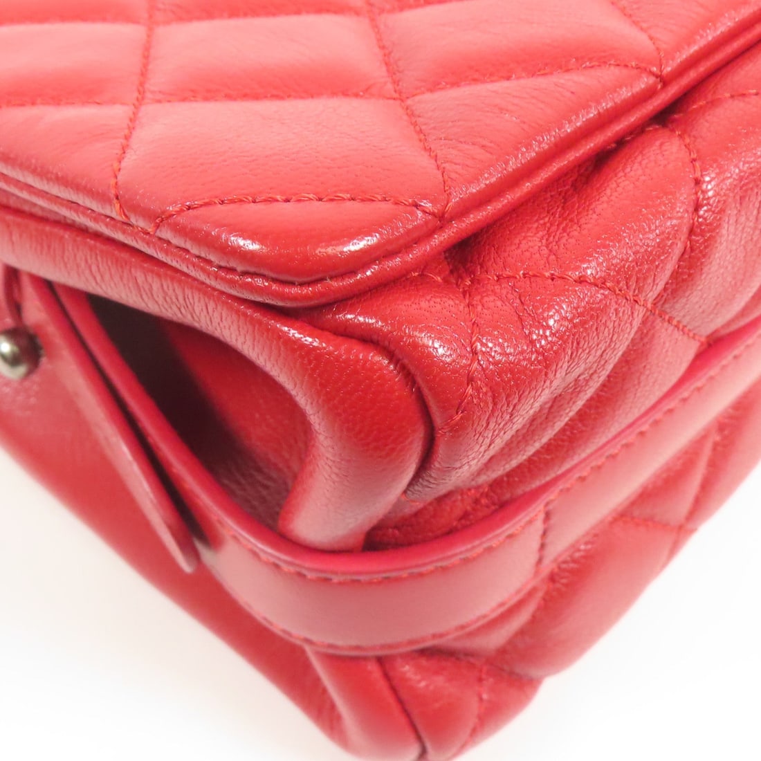 Chanel Chain Shoulder Bag Red - 13
