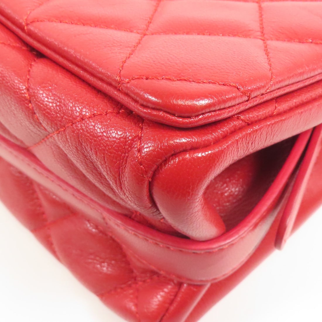Chanel Chain Shoulder Bag Red - 14