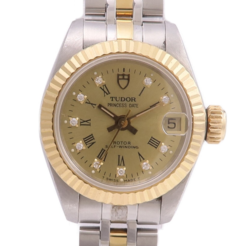 Tudor Princess Oysterdate 92513 Auto: Gold automatic watch in 18K yellow gold and stainless steel. 23mm case, max wrist 15cm.
