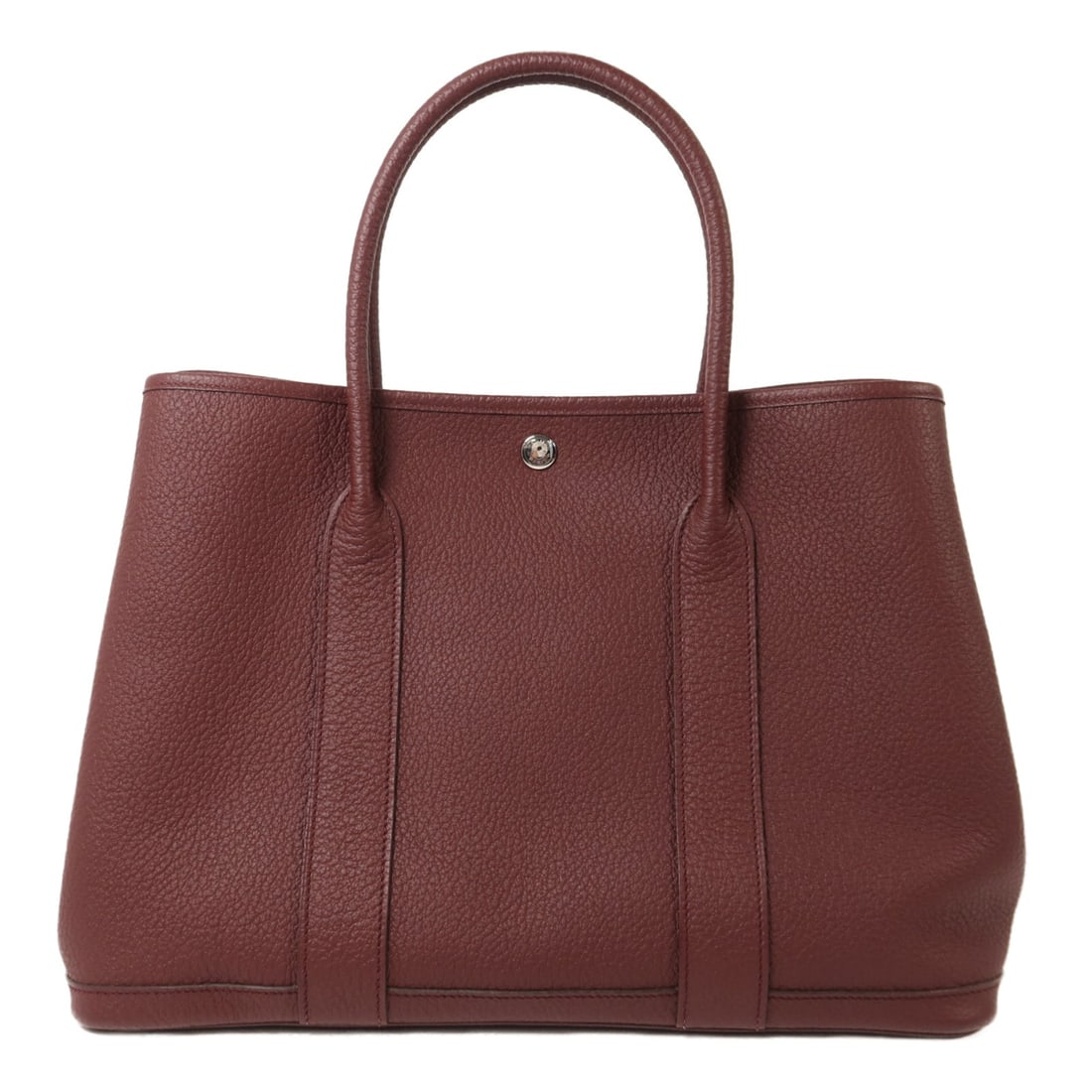 Hermes Garden Party PM Rough H: Red Negonda leather handbag.