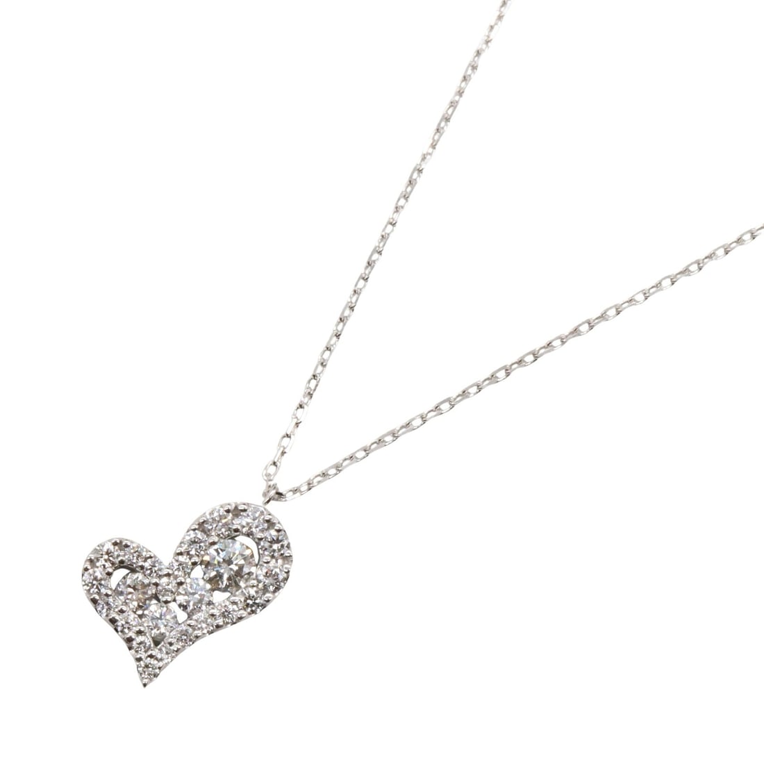 Diamond Necklace White Gold: Diamond necklace in K18 white gold.