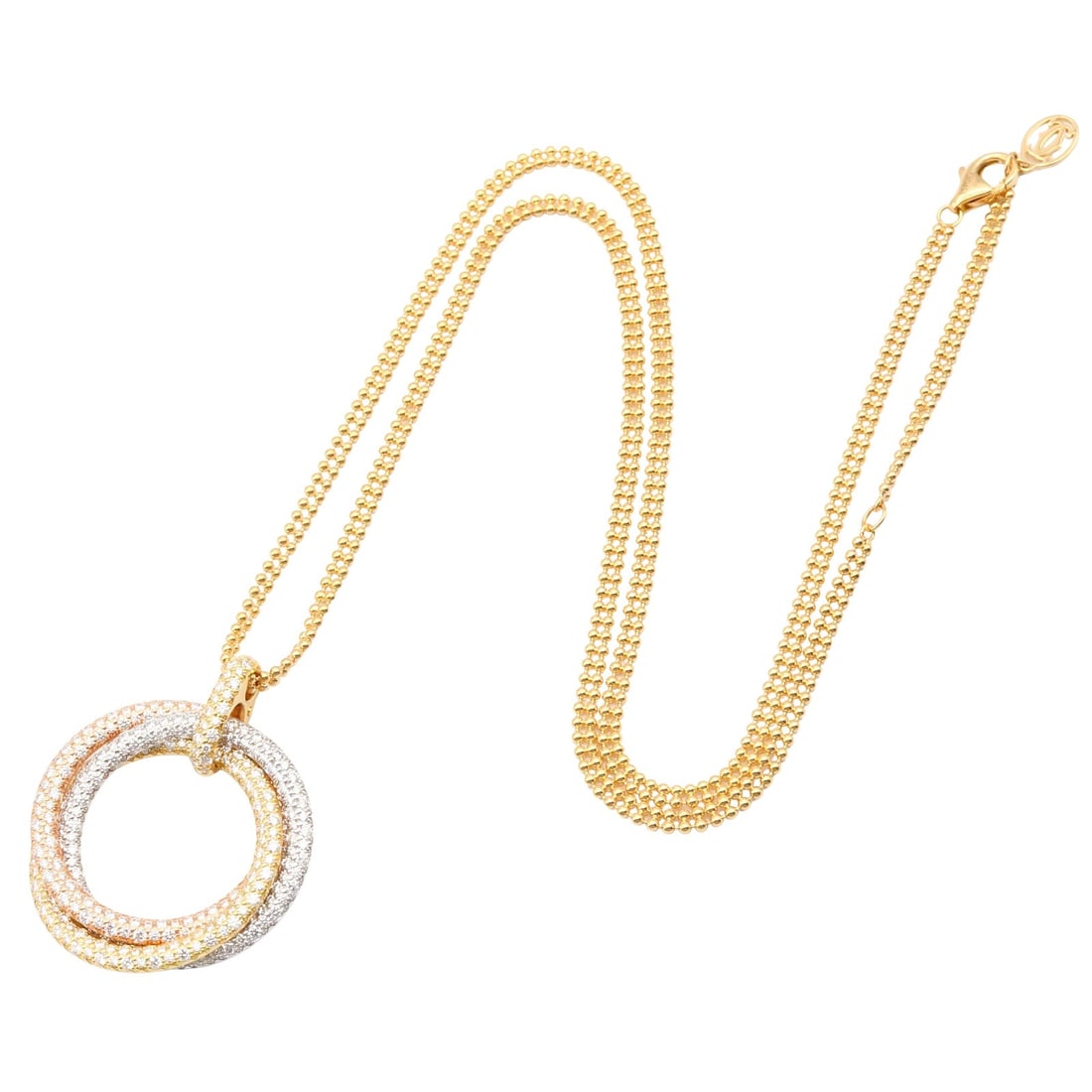 Cartier Trinity Large Pave Necklace - 2
