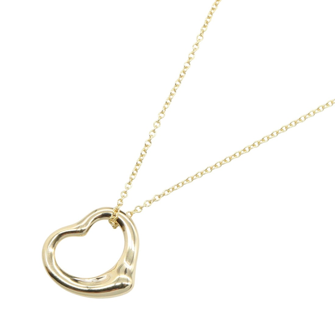 Tiffany Open Heart Necklace YG: Open Heart necklace in K18 yellow gold.