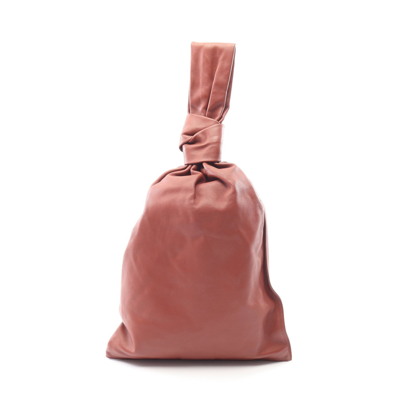 Bottega BV Twist Handbag Red Brown: BV Twist handbag in red brown leather. Size 31.5 x 37.5 x 11 cm.