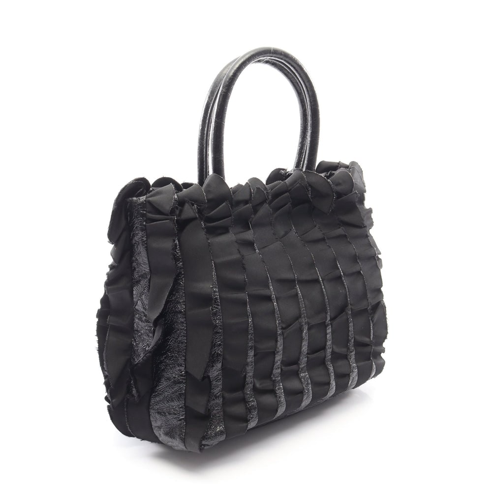 Prada Frill Handbag Black - 2