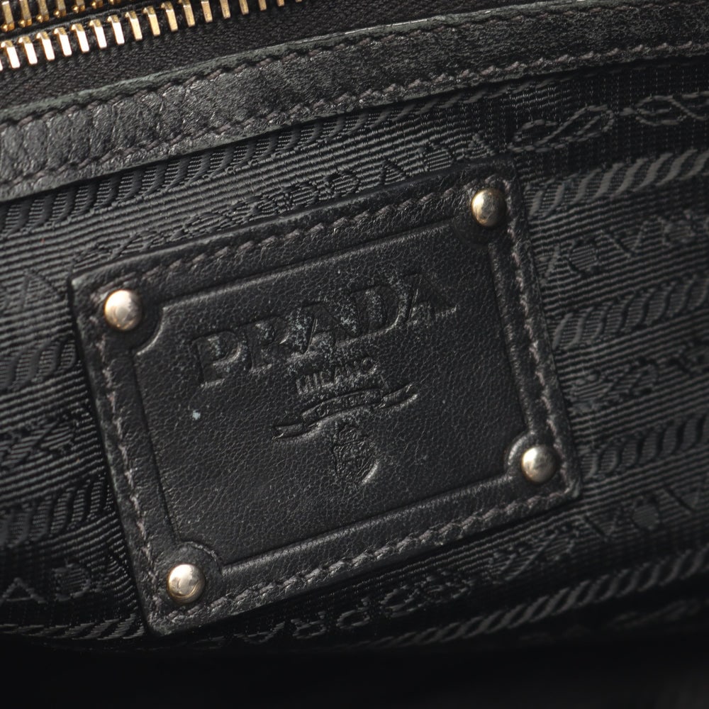 Prada Frill Handbag Black - 4