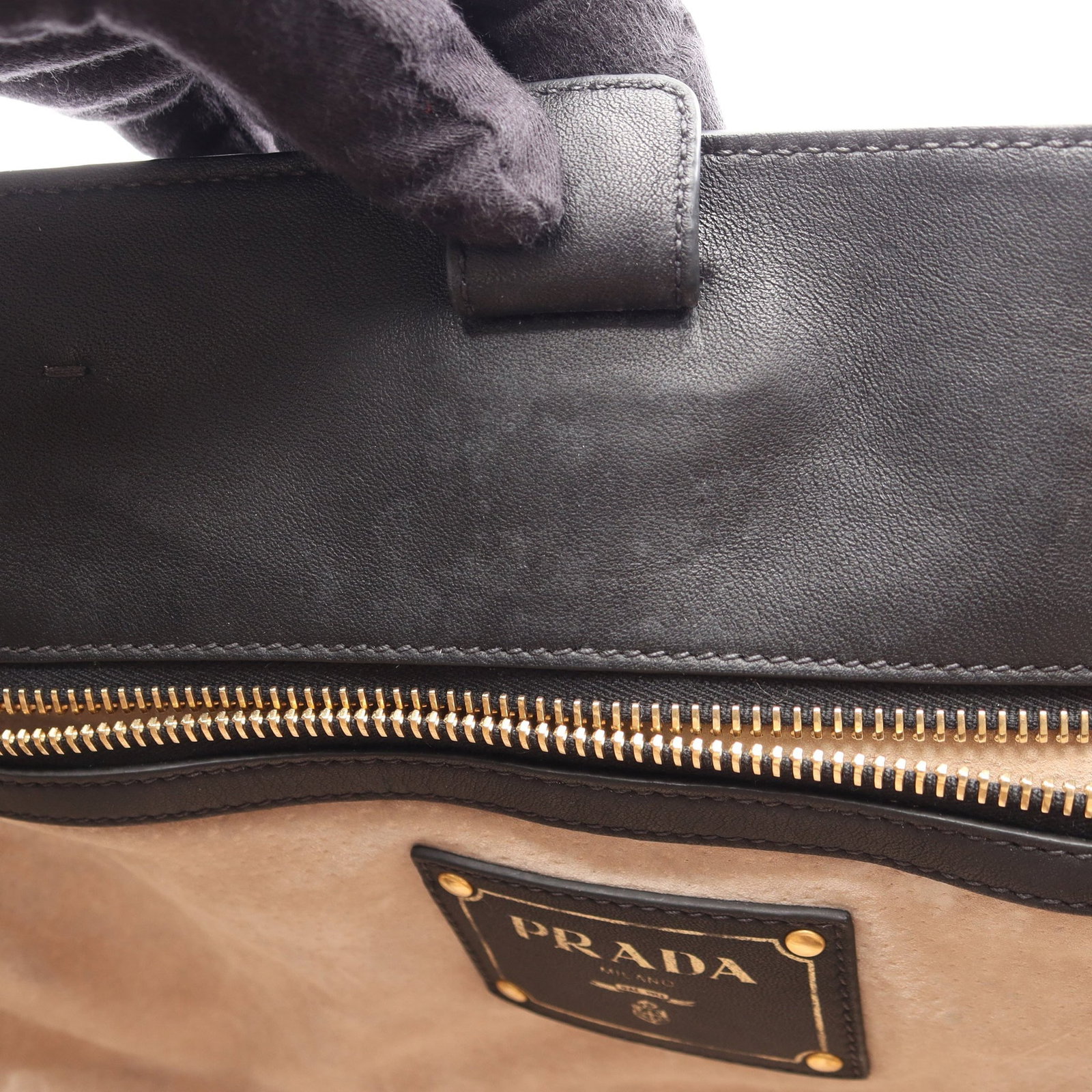 Prada Soft Calf 2 Way Black - 8