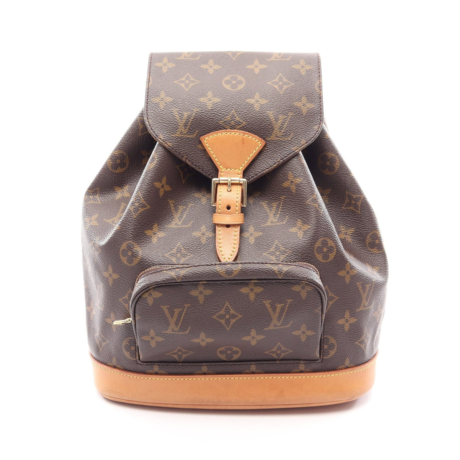 Louis Vuitton Montsouris MM Brown: Montsouris MM backpack in brown Monogram canvas. Size 25 x 30 x 12 cm.