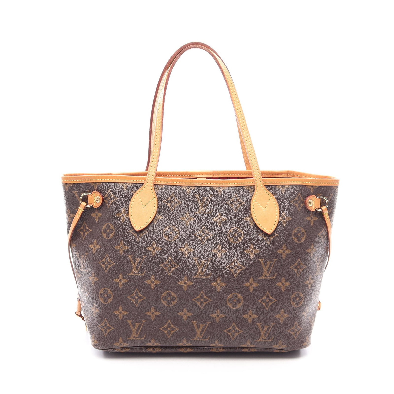 LV Neverfull PM Monogram Pivoine: Neverfull PM tote in brown Monogram canvas. Size 37 x 21 x 13 cm. Handle 45 cm.