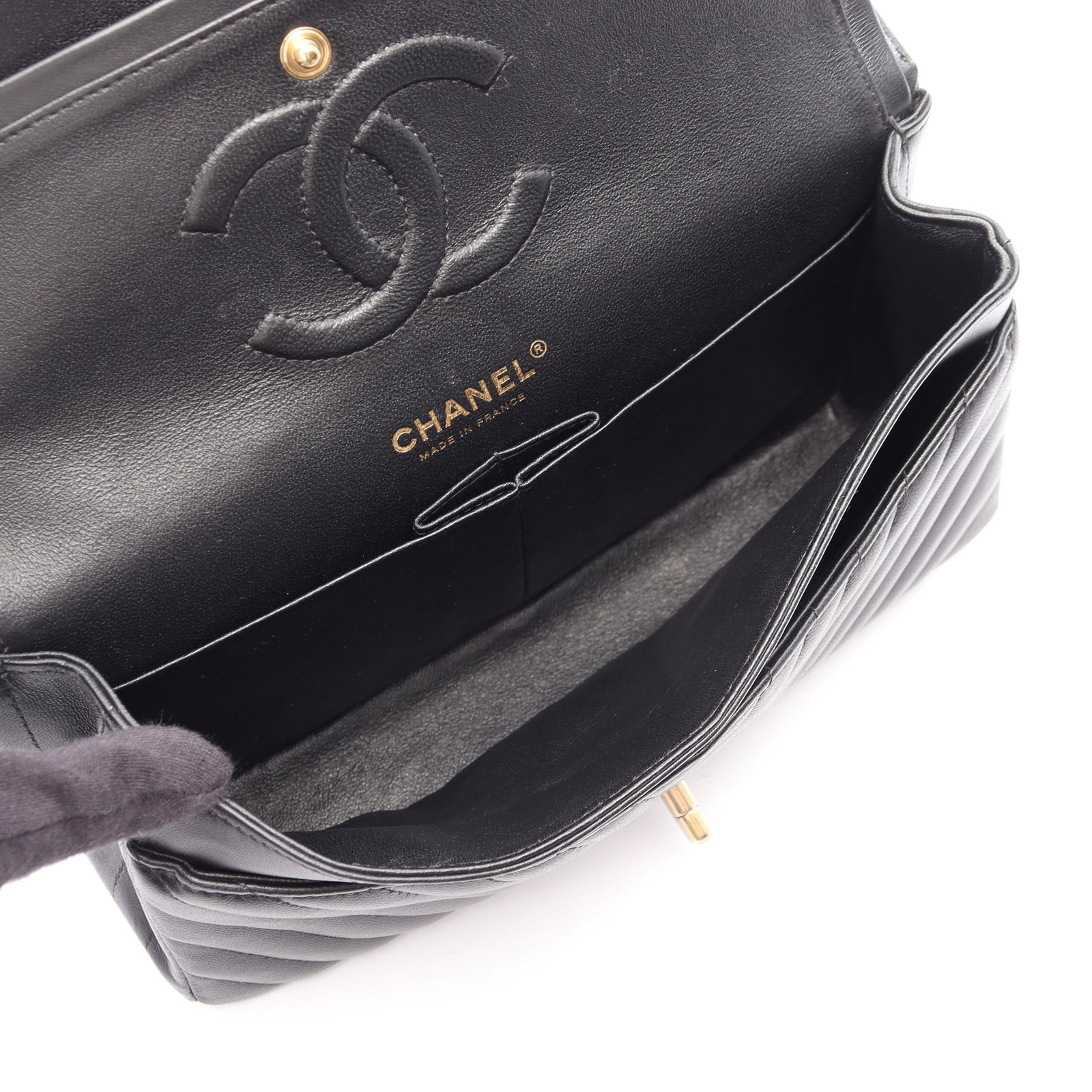 Chanel Chevron Double Flap Black - 3