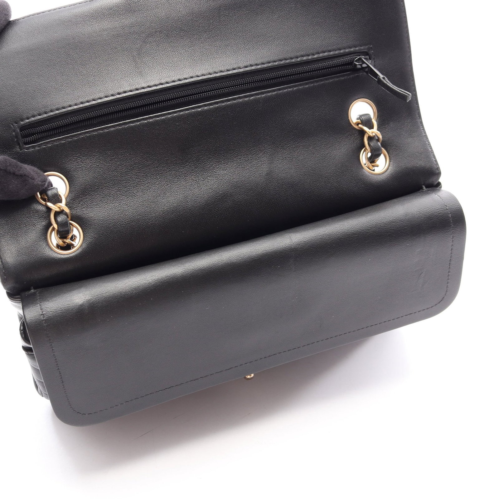 Chanel Chevron Double Flap Black - 7